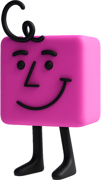 Pink character illustration